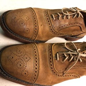 Allen Edmonds "STRANDMOK” Cap-Toe Oxfords 12 D Brown Dainite